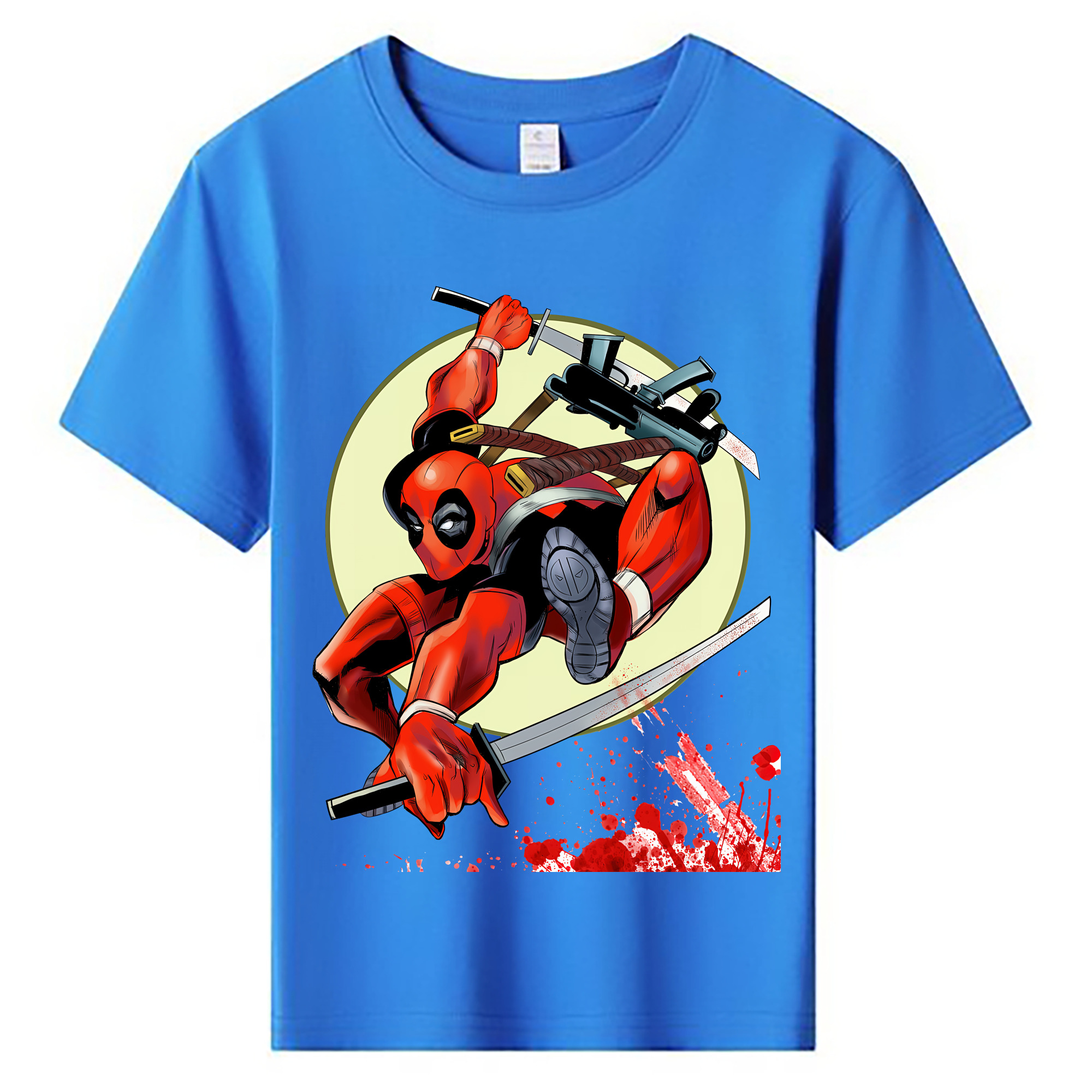 （画像用） Deadpool デッドプール 綿100％キッズTシャツ（フロントプリント）